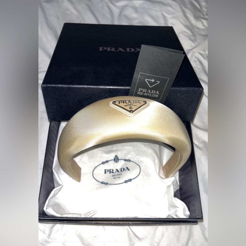 COPY - Beige re nylon Prada headband